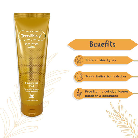 Benefits Of Body Lotion Gold Sparkle
