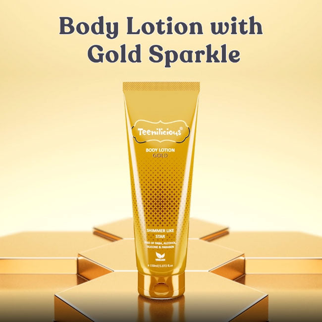 Body Lotion Gold Sparkle 150ml - Skin Shine Lotion To Add Natural Shimmer