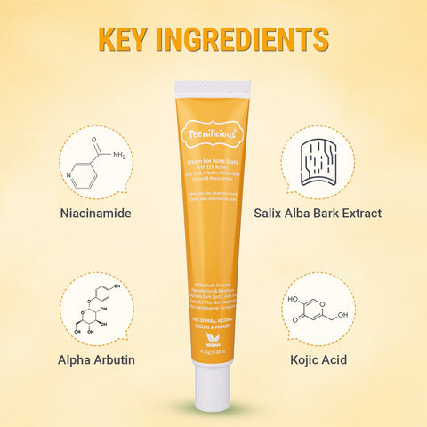 Face Cream with Niacinamide & Kojic Acid for Acne Scars 25g Face Cream with Niacinamide & Kojic Acid for Acne Scars 25g
