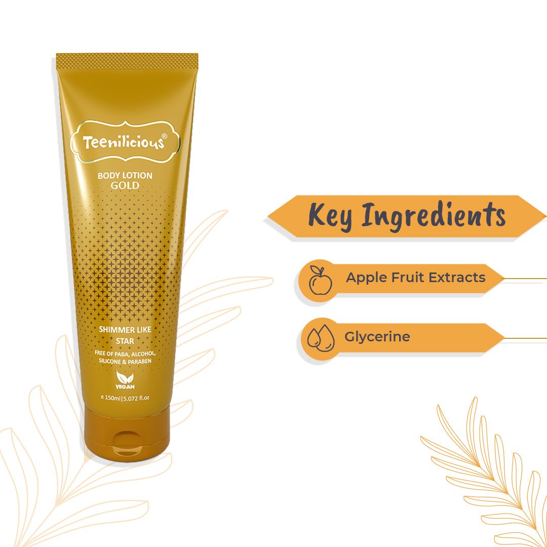 Key Ingredients Of Body Lotion Gold Sparkle Key Ingredients Of Body Lotion Gold Sparkle