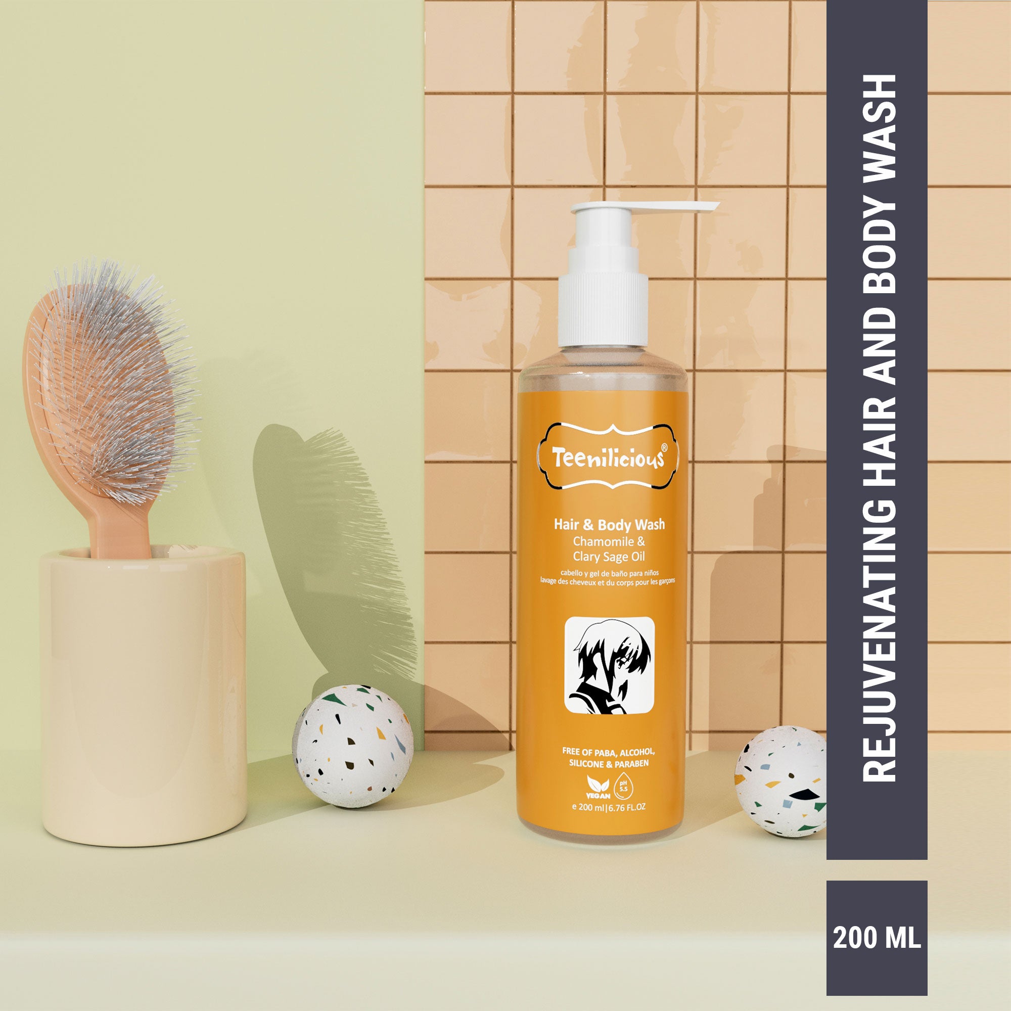 Hair & Body Wash With Chamomile & Clary Sage Oil Main image