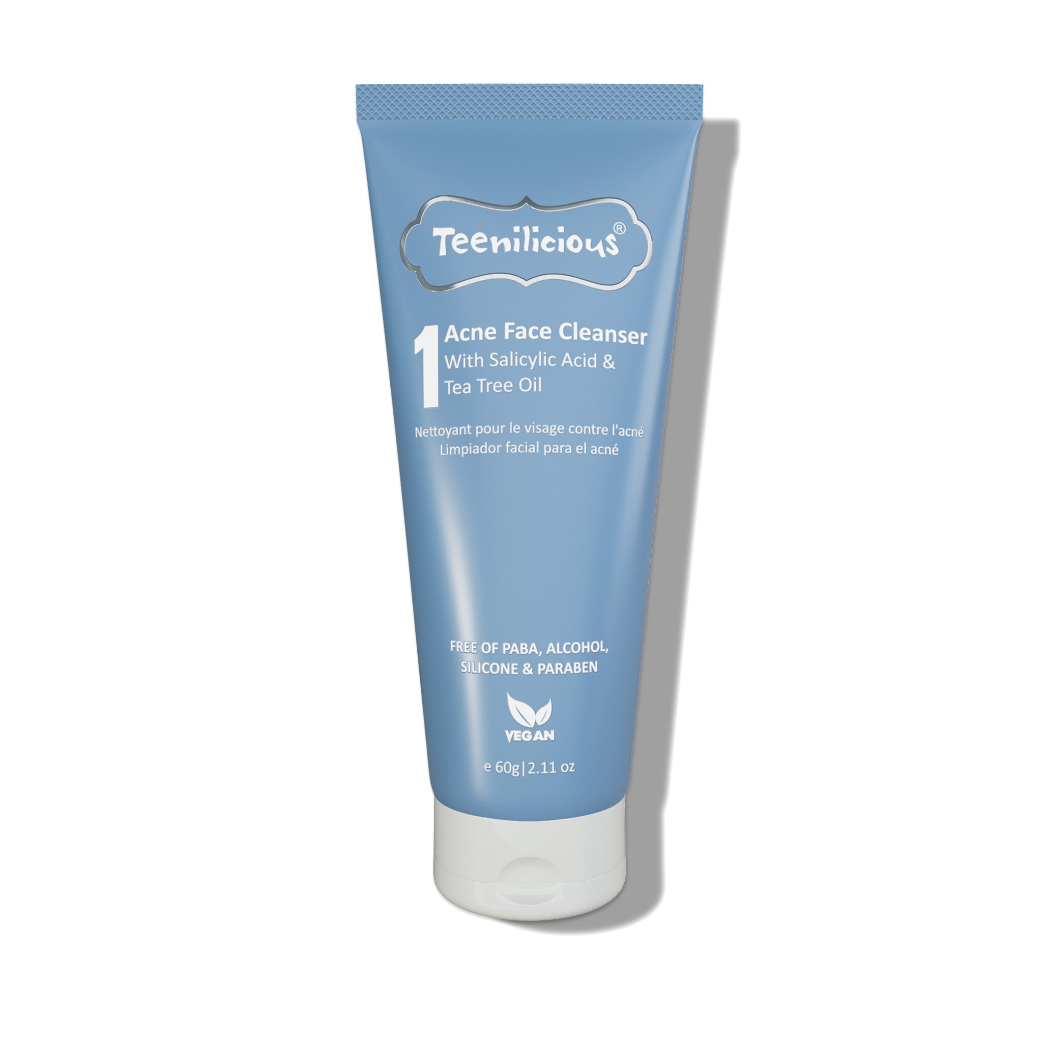 Single Product View Of Acne Face Cleanser With Salicylic Acid & Tea Tree Oil