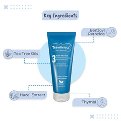 Key Ingredients Of Acne Face Gel With Benzoyl Peroxide & Witch Hazel Extract