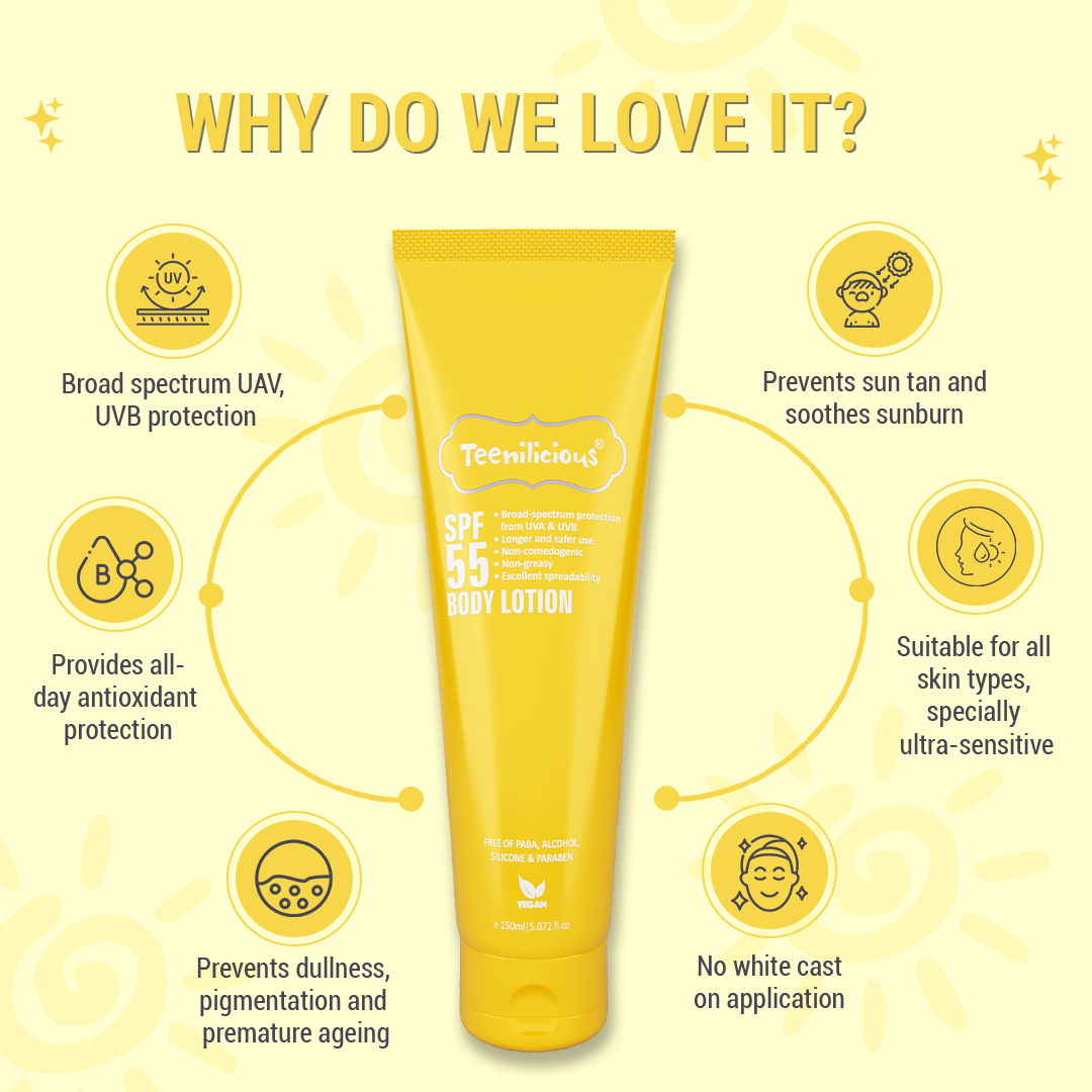 Teenilicious SPF 55 Sunscreen Body Lotion