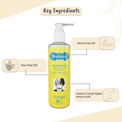 Key Ingredients Of Hair & Body Wash With Buriti Oil & Tea Tree Oil