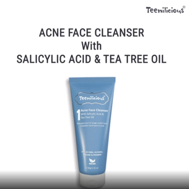 Acne Face Cleanser For Blackhead & Whitehead With Salicylic Acid 60g